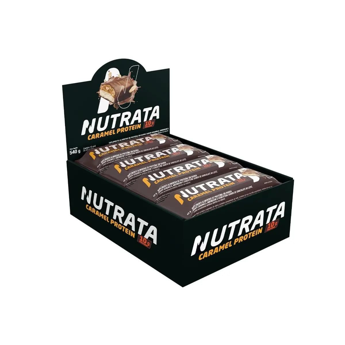 Barra de Proteína Caramel Protein 45g Display C/12 Un - Nutrata