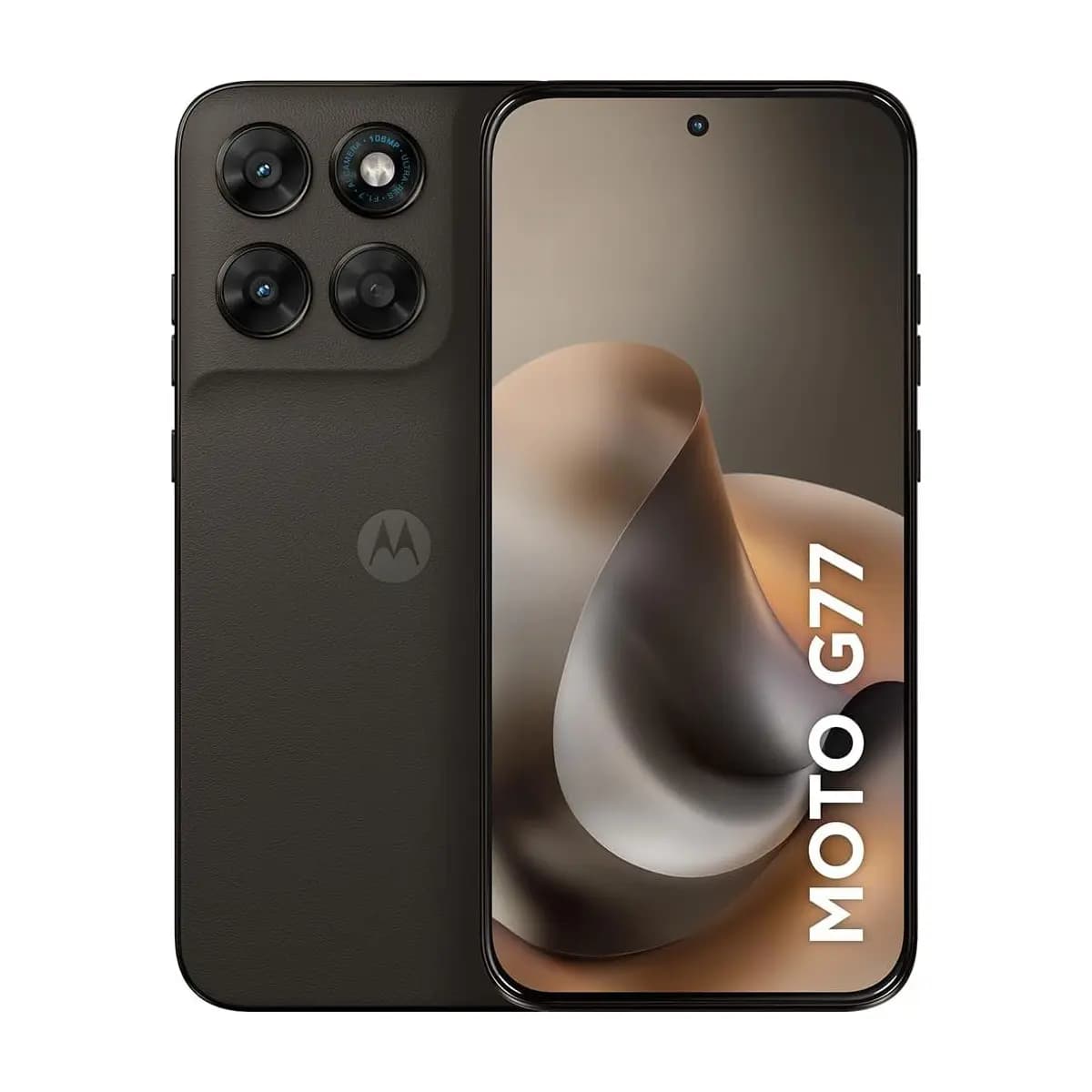 Smartphone Motorola Moto G77 5G - 256GB 24GB (8GB RAM + 16GB RAM Boost) camera 108MP Ultra-Pixel, tela 1.5K extreme Amoled 120hz, ultrarresistente - Marrom