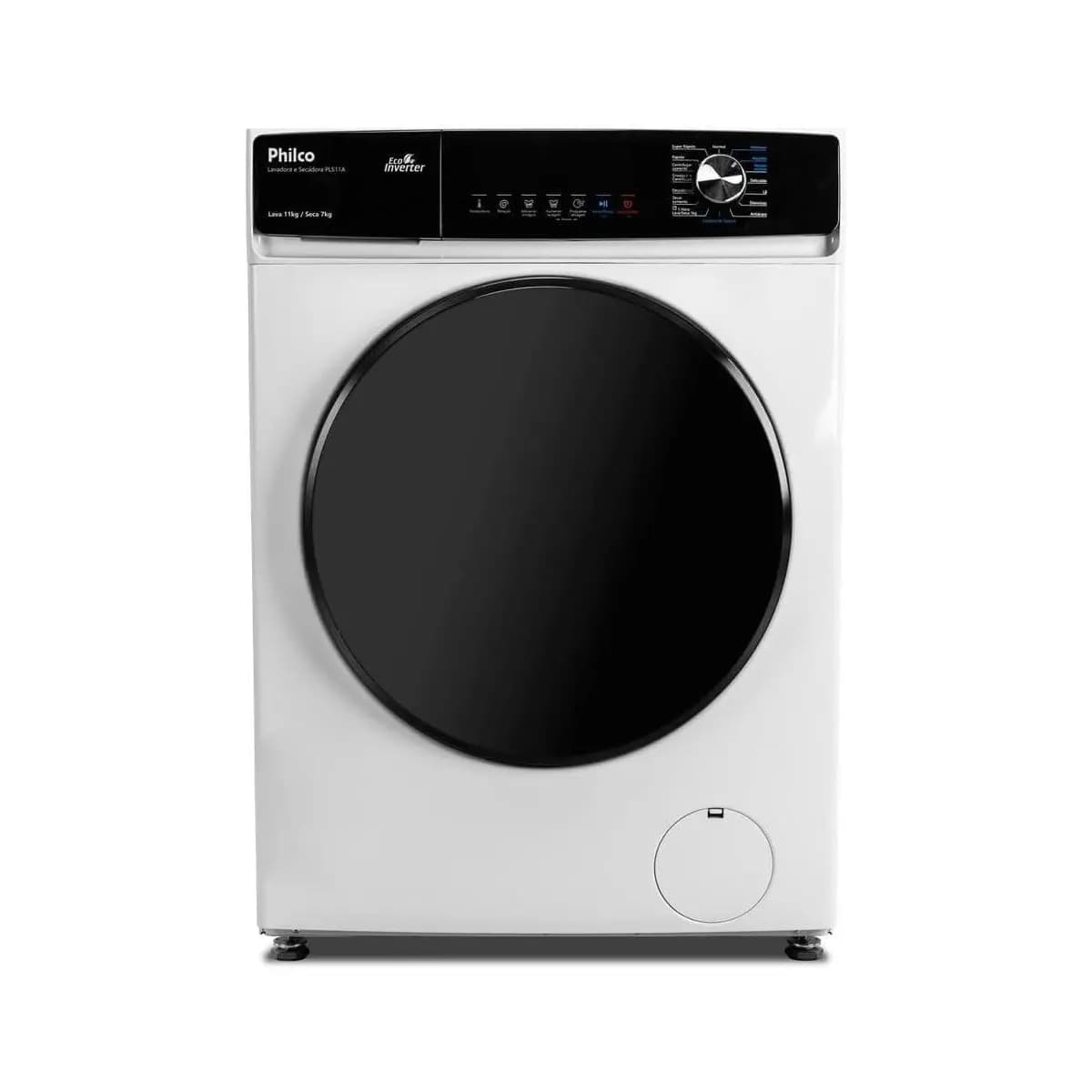 Lava e Seca Philco 11kg Pls11a Eco Invertplus 16 Programas Lavagem Branca 127v