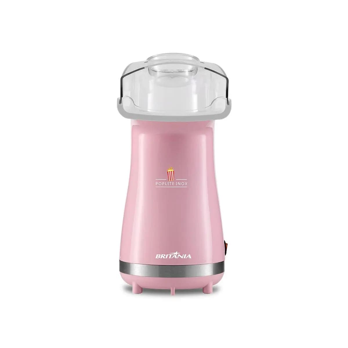 Pipoqueira Rosa Britânia Poplite Inox Sem Óleo BPI01RS