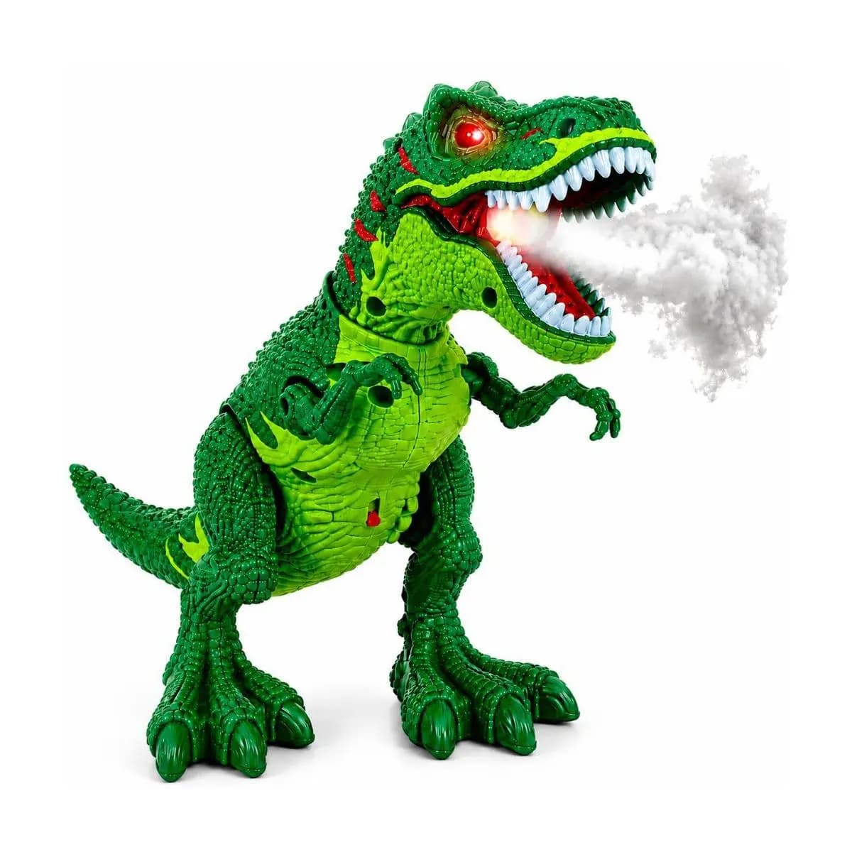 Dinossauro Rex de Brinquedo Solta Fumaça e Anda Realista Tiranossauro