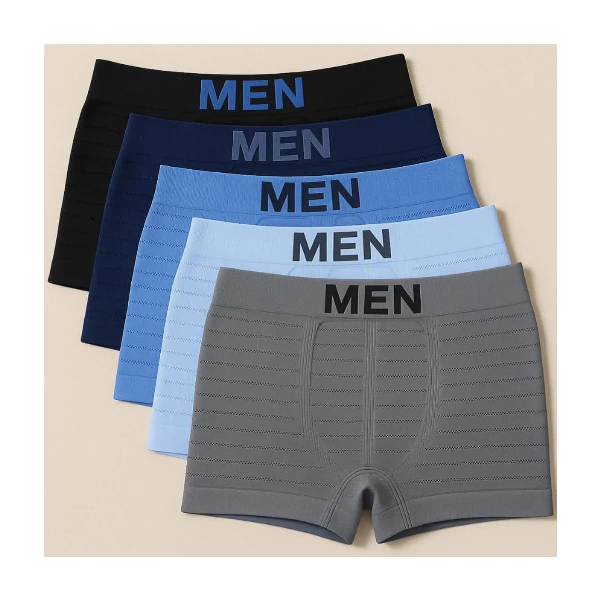 Kit 5 Cueca Box Masculina Conforto Total Microfibra Premium