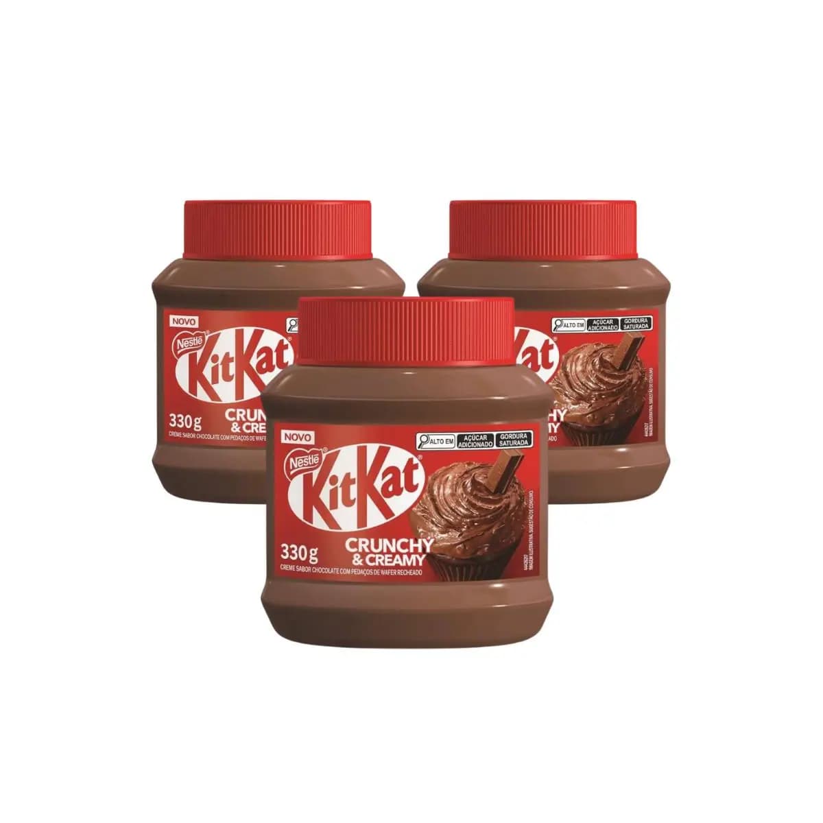 Kit 3 Creme Crocante Kit Kat 330g Nestlé