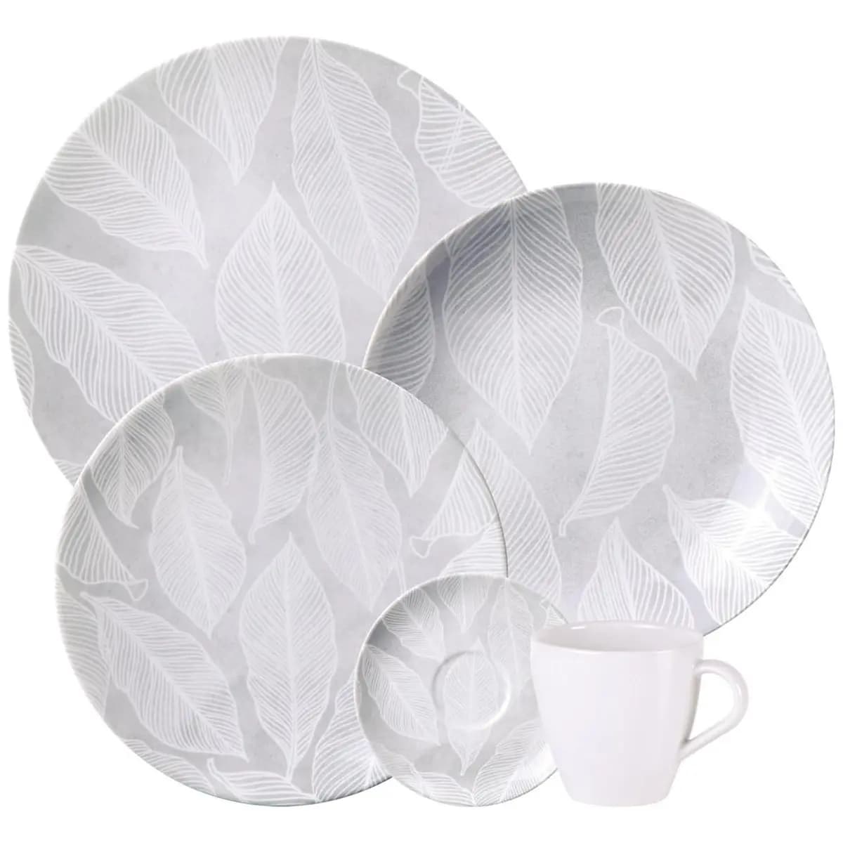 Aparelho de Jantar Tramontina Arbo em Porcelana Decorada 20 Peças