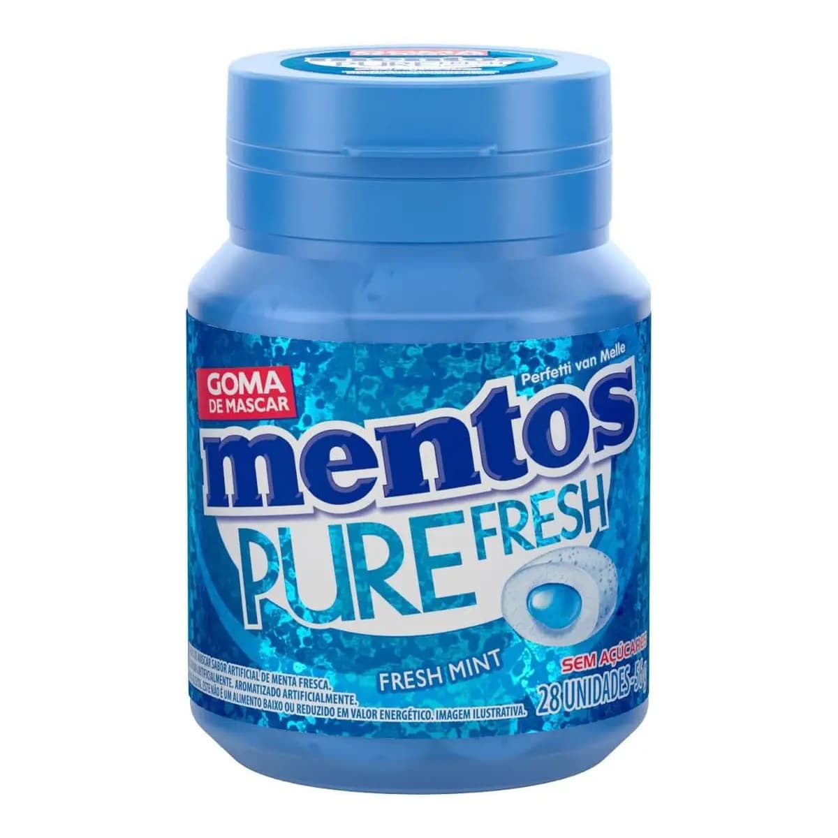 Gomas de Mascar, Mentos, Pure Fresh Mint, Sem Açúcar, Sabor de Menta - 56g | 28 Unidades
