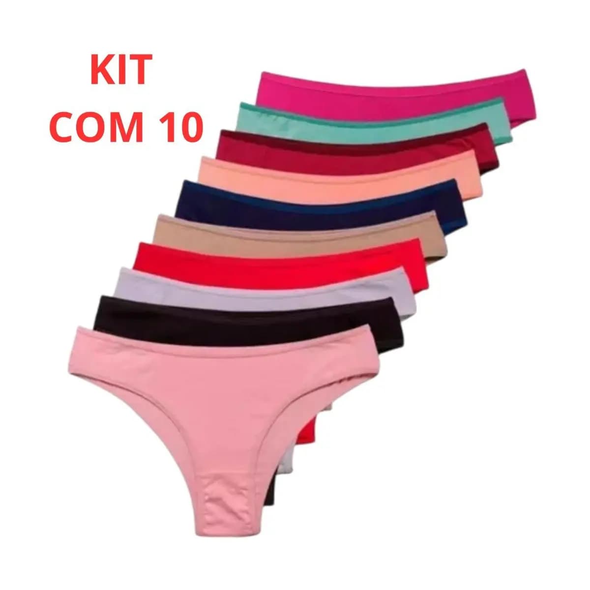 Kit Calcinhas Feminina Algodao Adulto Microfibra Conforto Calcinha Tanga