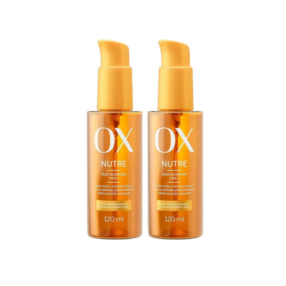 KIT C/2 ÓLEO NUTRITIVO 3 EM 1 OX NUTRE 120ML