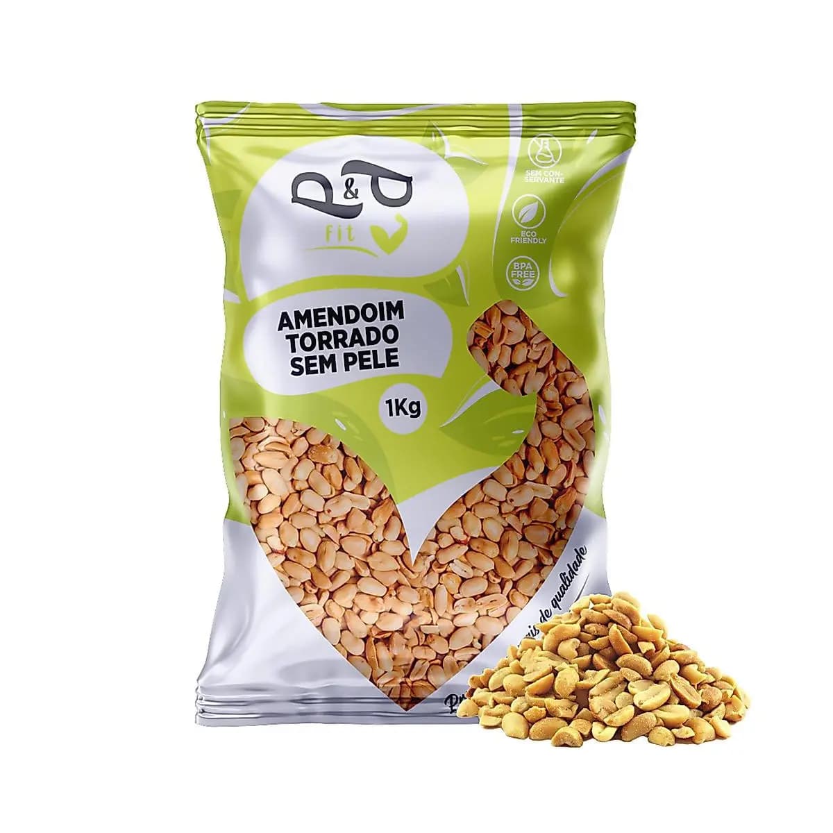 Amendoim Torrado Sem Sal 1Kg - P&P