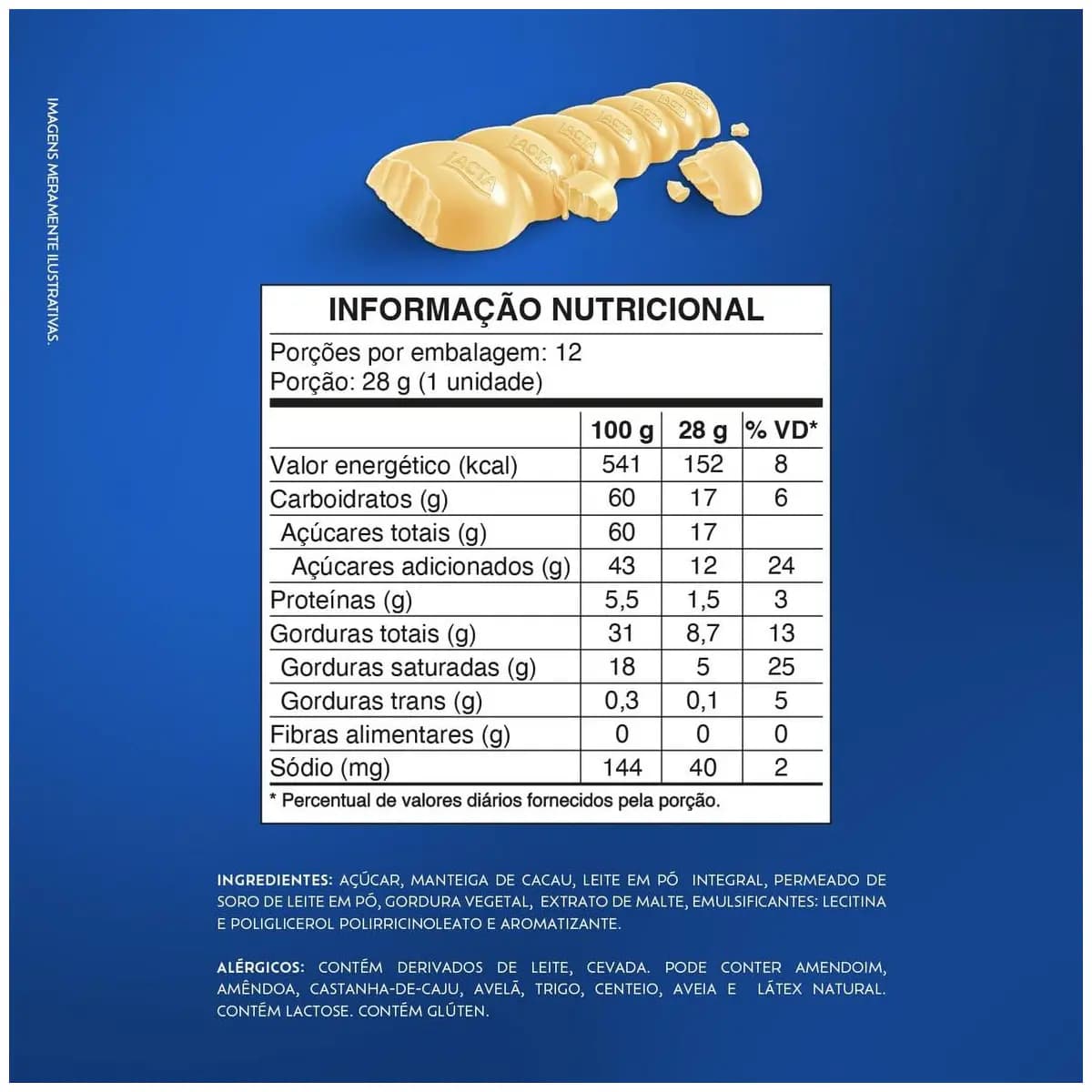 Chocolate Lacta Laka Com 12 Unidades De 28g