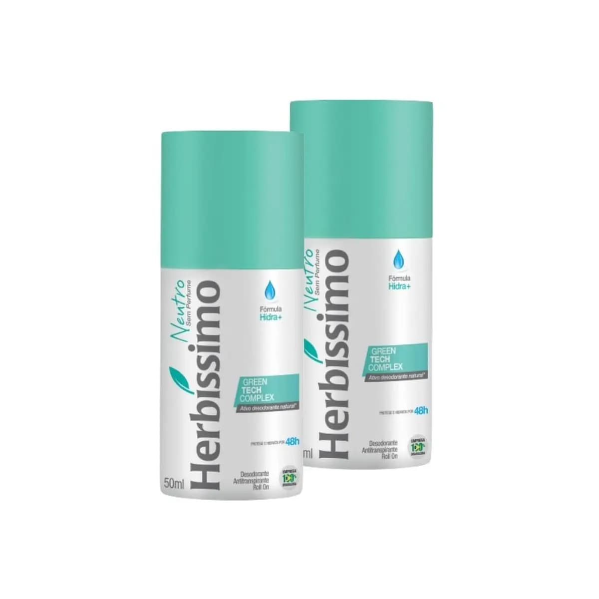 Kit Desodorante Roll-On Antitranspirante Herbíssimo Care Neutro 50Ml (2 unidades)