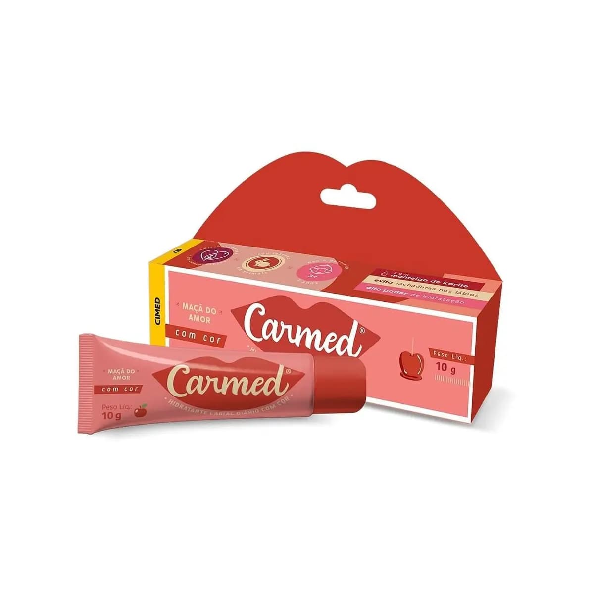 Hidratante Labial Carmed Maçã do Amor com Cor 10g