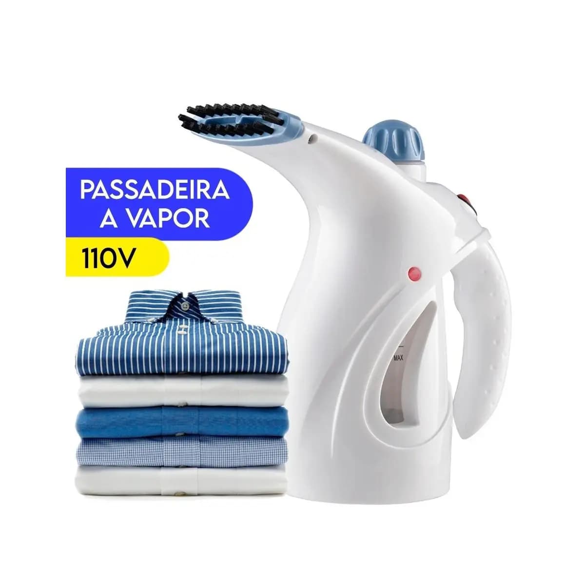 Passadeira 110v Ferro a Vapor Vaporizador de Roupas Tira Amasso Portátil 800W