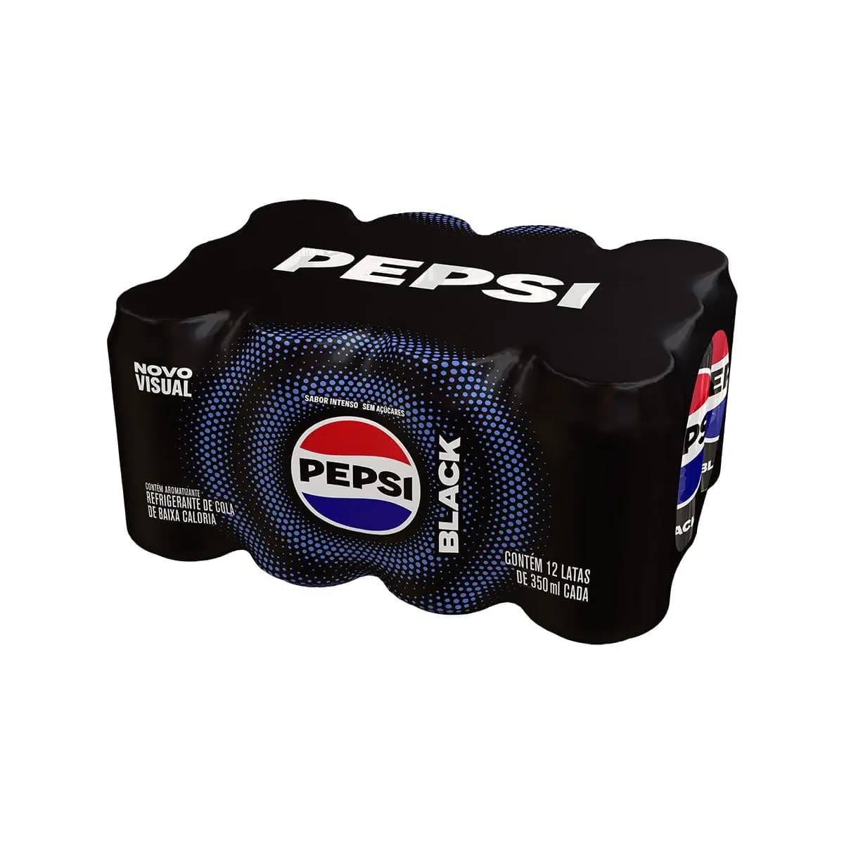 Refrigerante Pepsi Zero BLACK, Lata 350Ml Pack (12 Unidades)