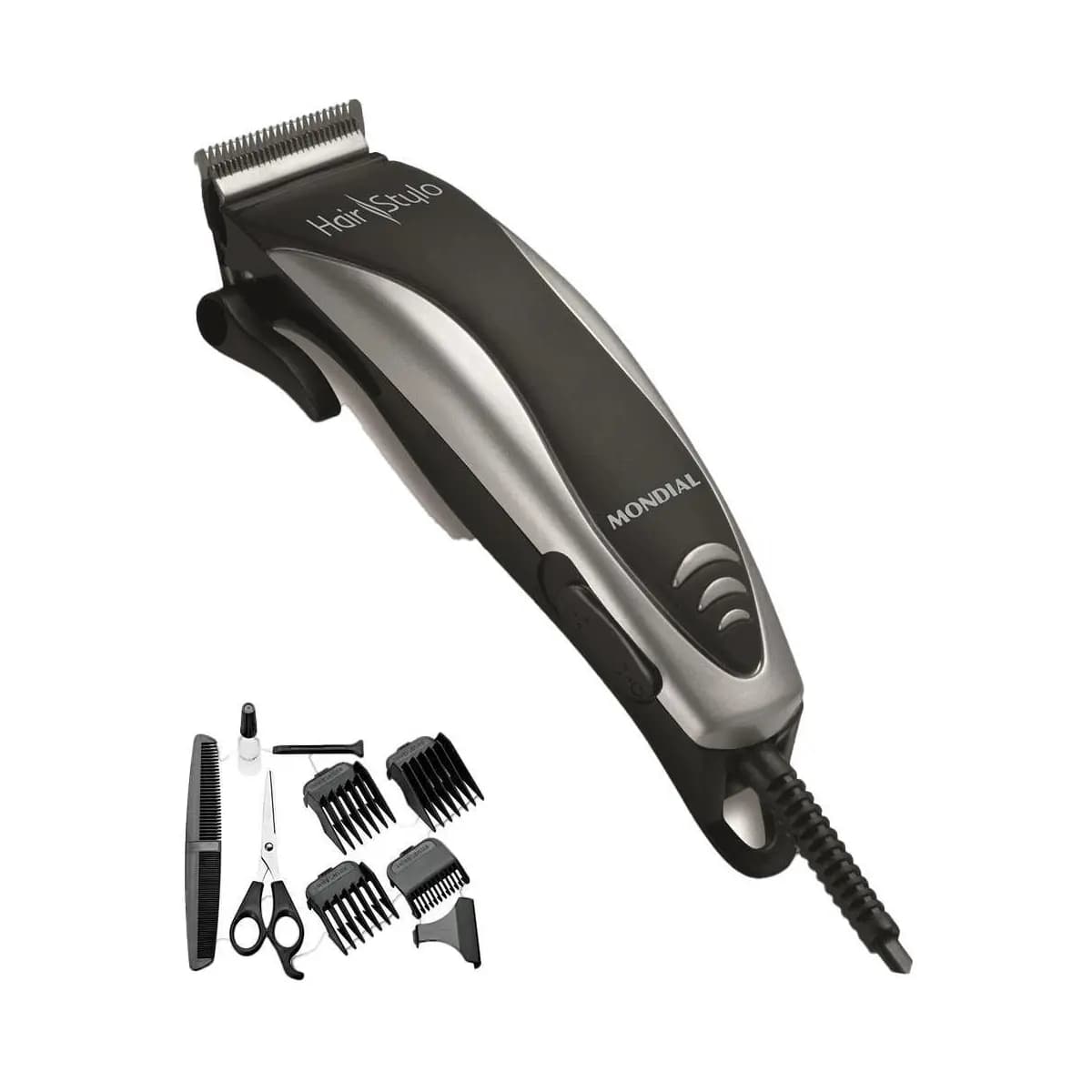 Máquina de Cortar Cabelo Mondial Hair Stylo CR-02 4 com Pentes