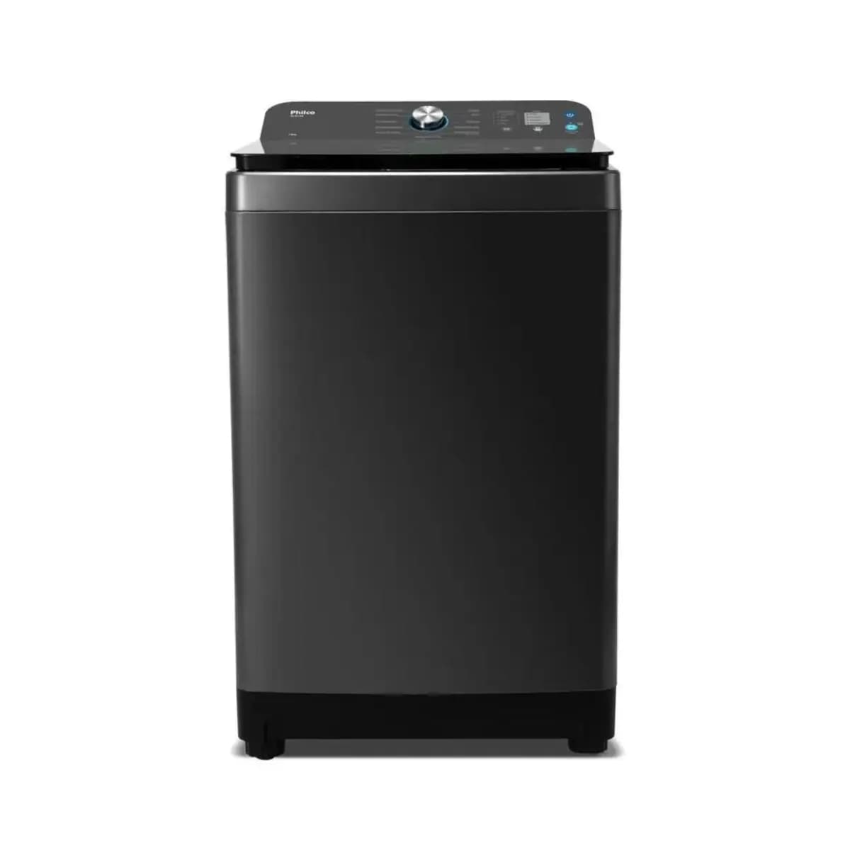 Máquina de Lavar Philco 14 Kg Preto Plr14b 12 Programas Cesto de Inox Tampa de Vidro