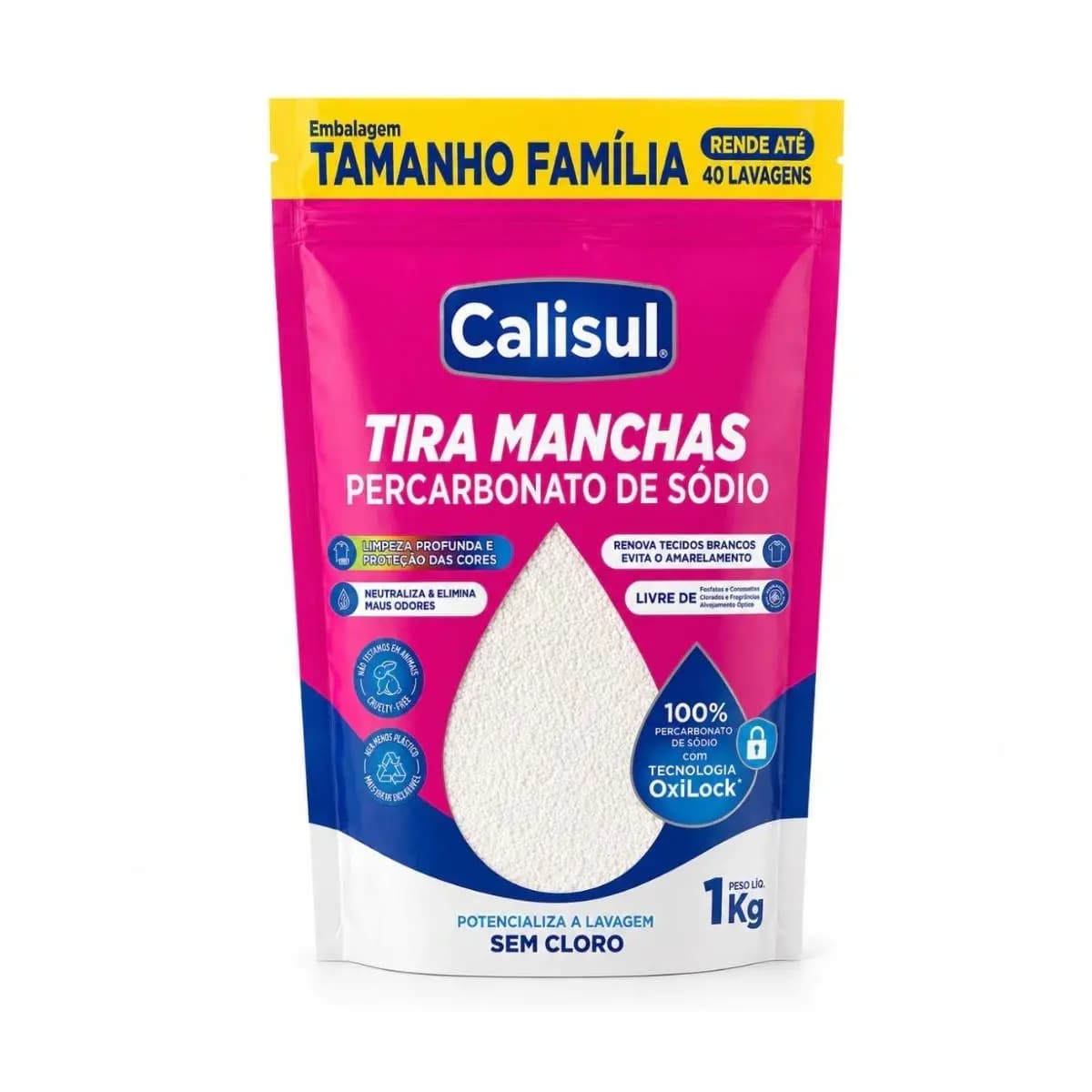 Percarbonato 100% Puro Tira Manchas Roupas Brancas e Coloridas