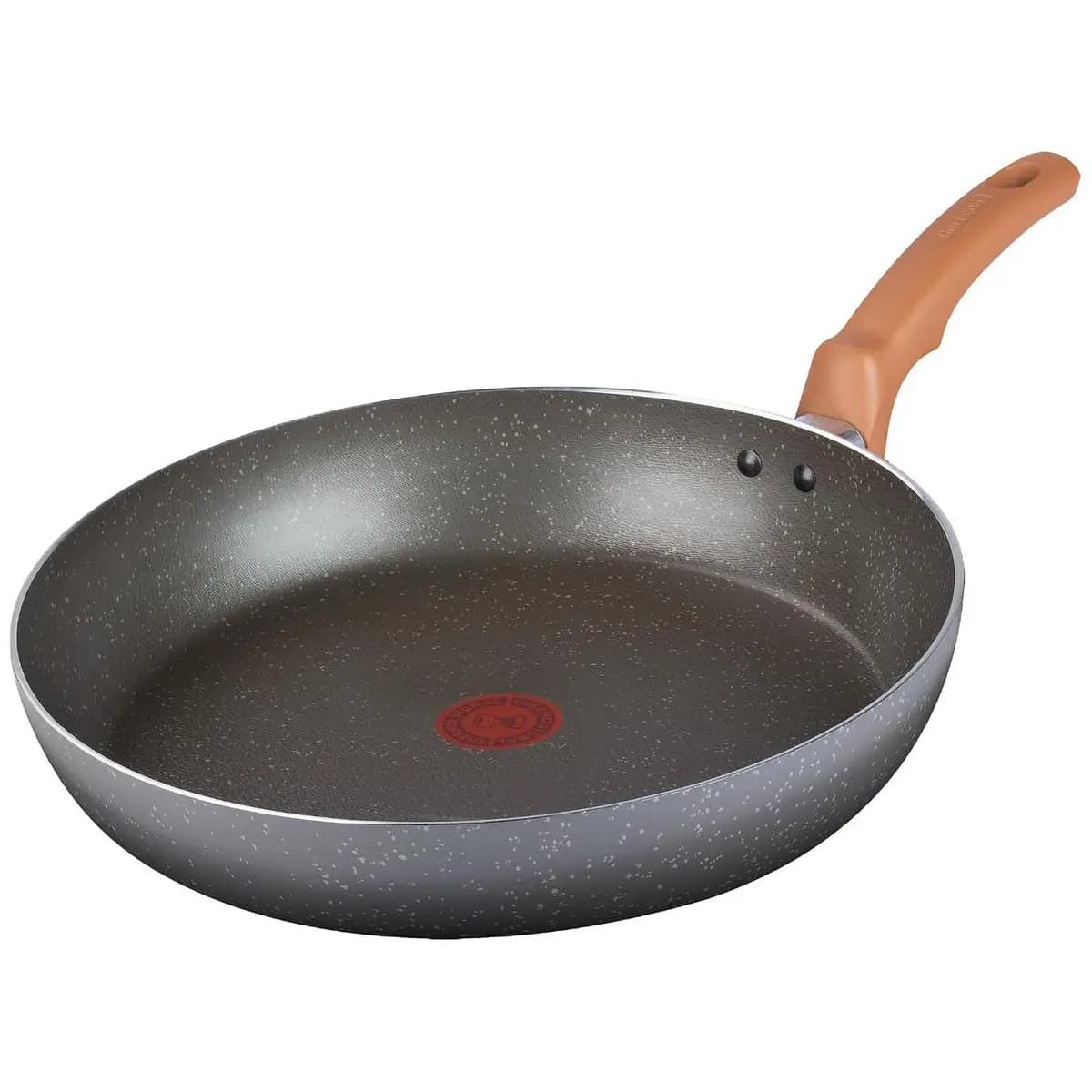 Frigideira Rochedo Natural Stone 30cm, Cinza com Efeito Pedra, Antiaderente Minerium, Alumínio de Alta Espessura 2mm, Thermo-Sinal e Cozimento Homogêneo