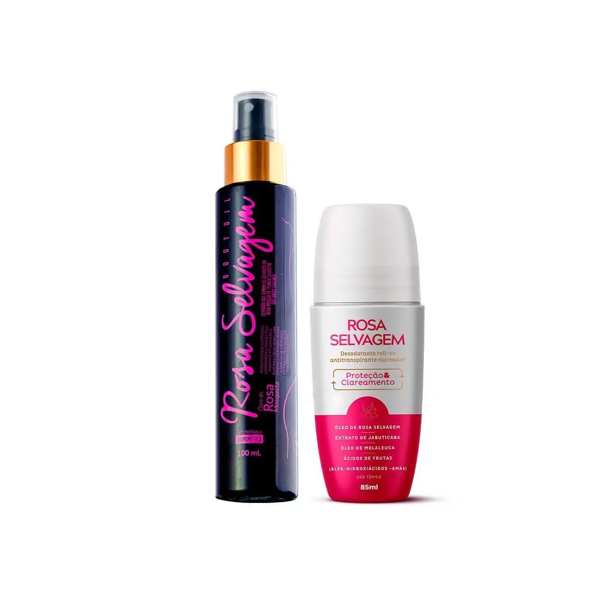 Kit Óleo + Desodorante Rosa Selvagem - Suas áxilas sem manchas e hidratadas.
