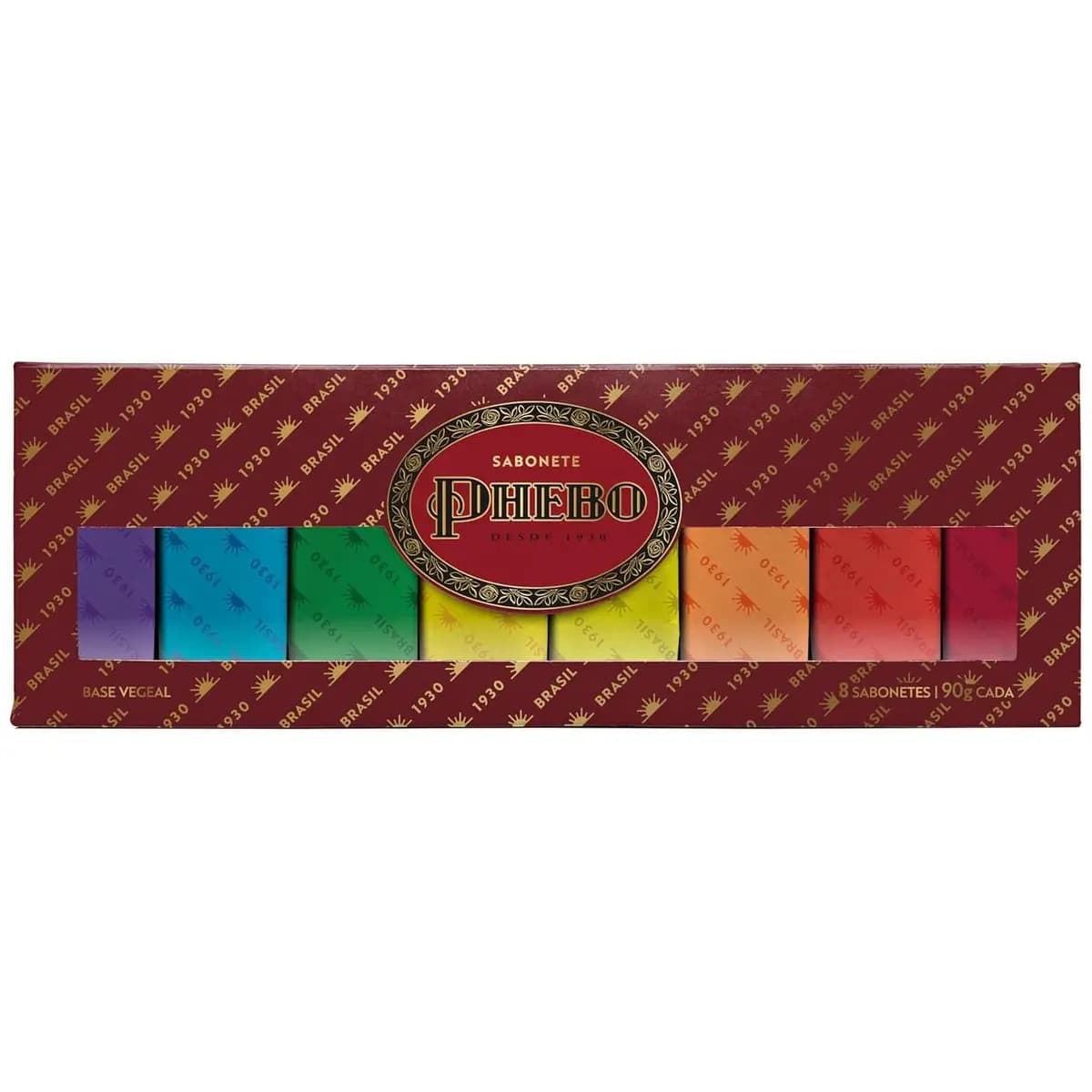 Phebo Caixa de Sabonetes, Vinho, 90g, 8 unidades