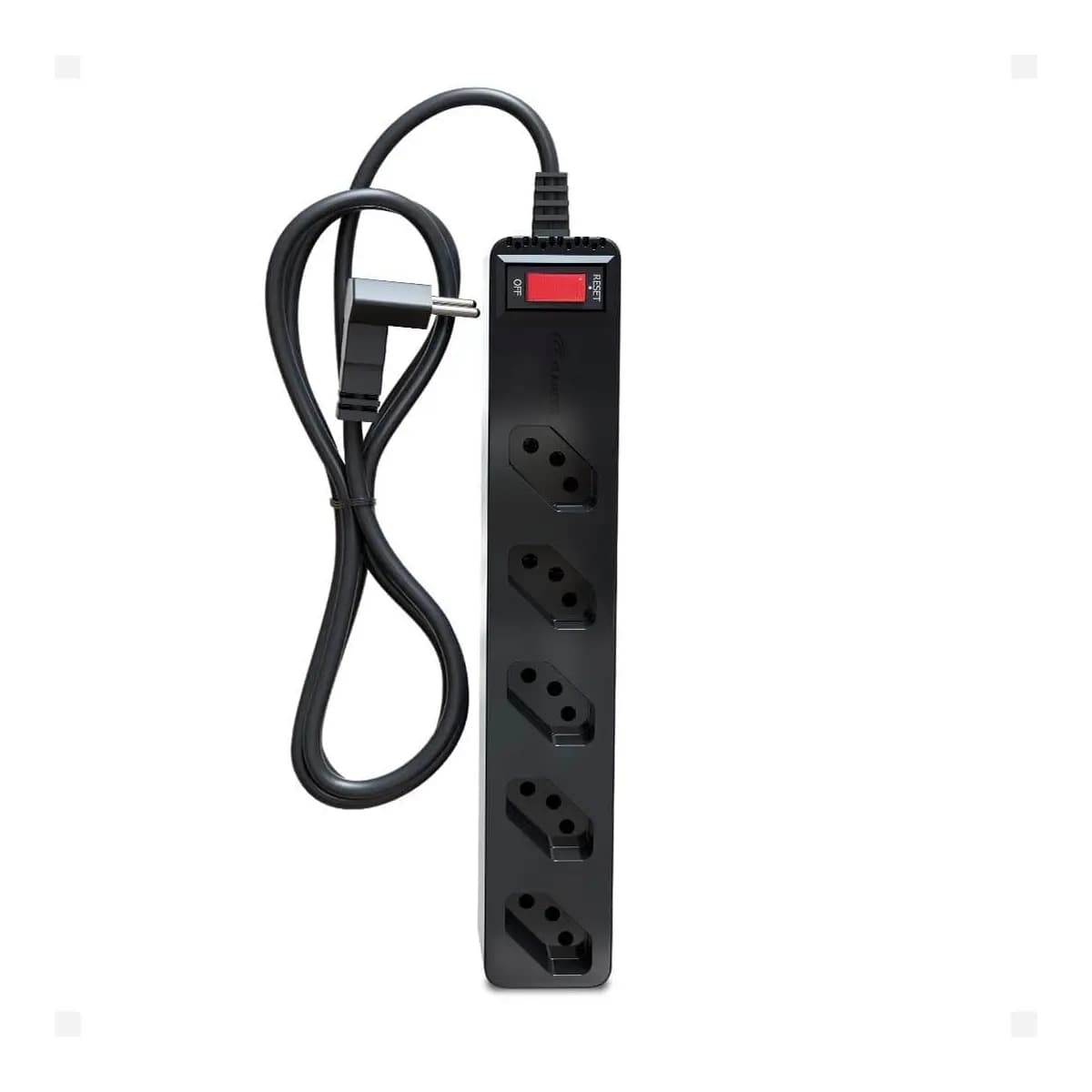 Filtro de linha com protetor contra surtos (DPS) - 127/220 volts - 10 amperes - 5 tomadas - 3 pinos - iCLAMPER Energia 5 - LCF - Preto