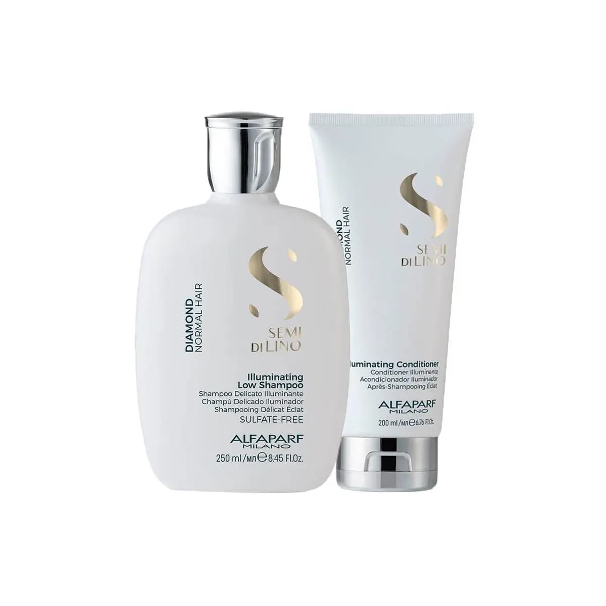 Kit Alfaparf Semi Di Lino Diamond - Shampoo e Condicionador