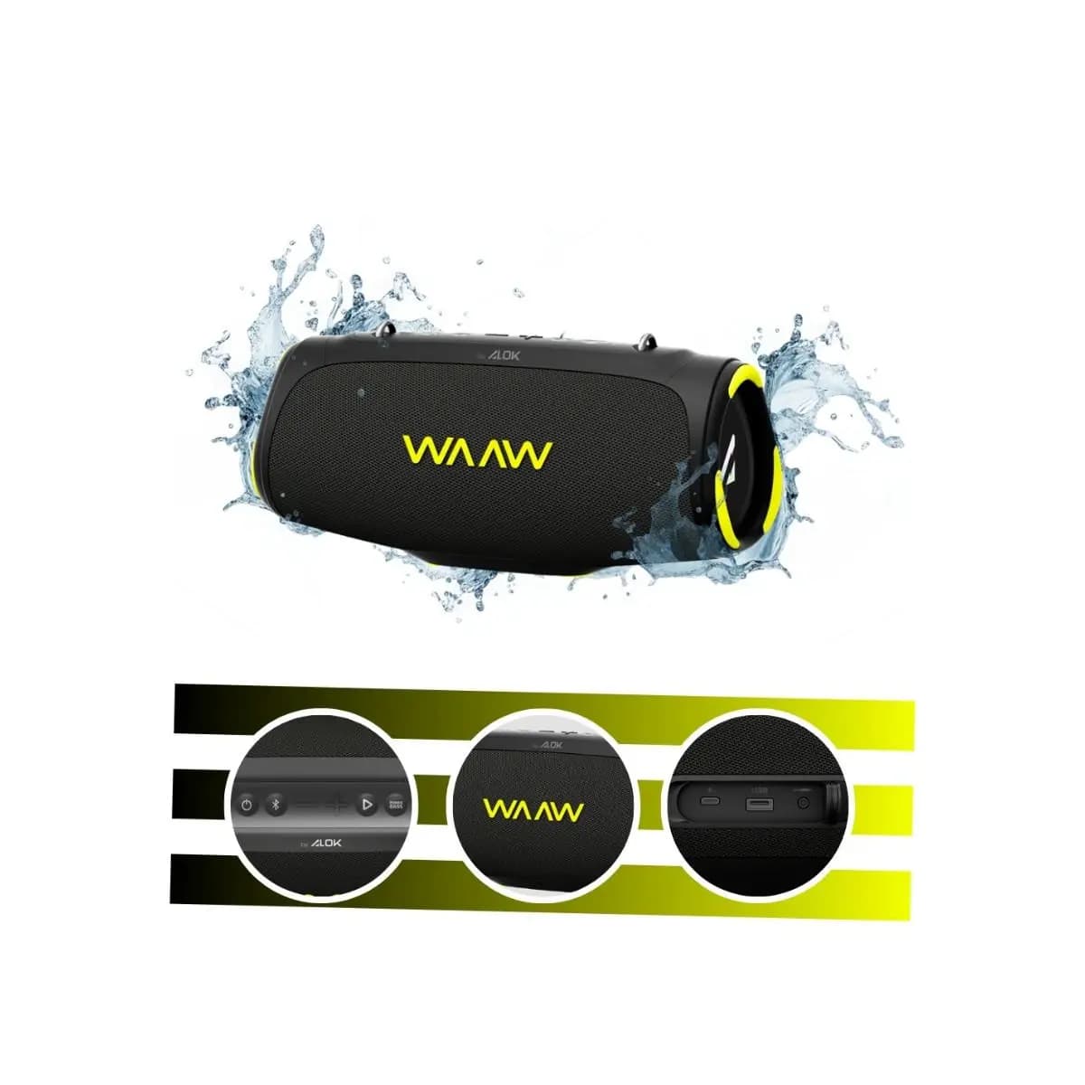 Caixa de Som Bluetooth BOOMBOX BOOM 110 40W RMS IPX7 WAAW by ALOK