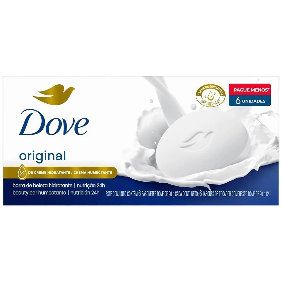 Dove Sabonete em Barra Original 90g 6 Unidades