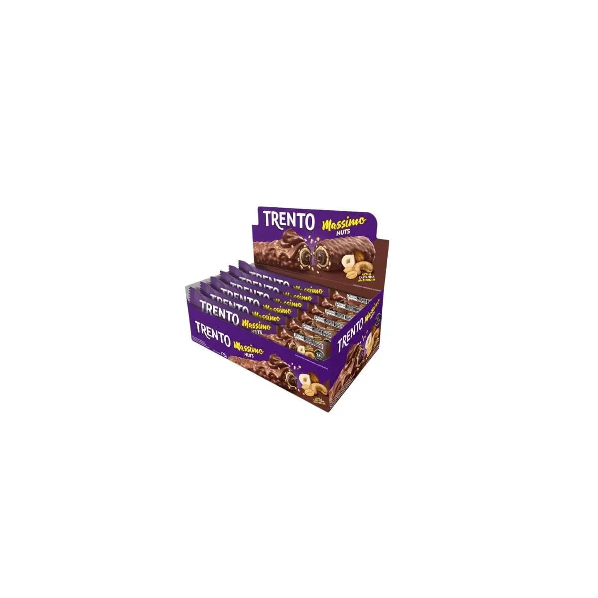 Chocolate Trento Massimo Nuts Com 15 Unidades De 25g