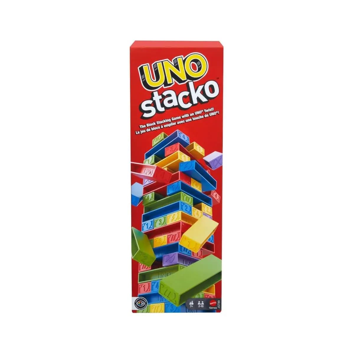 Jogo De Tabuleiro UNO Stacko Mattel Com 45 Blocos Para 7 Anos Ou Mais