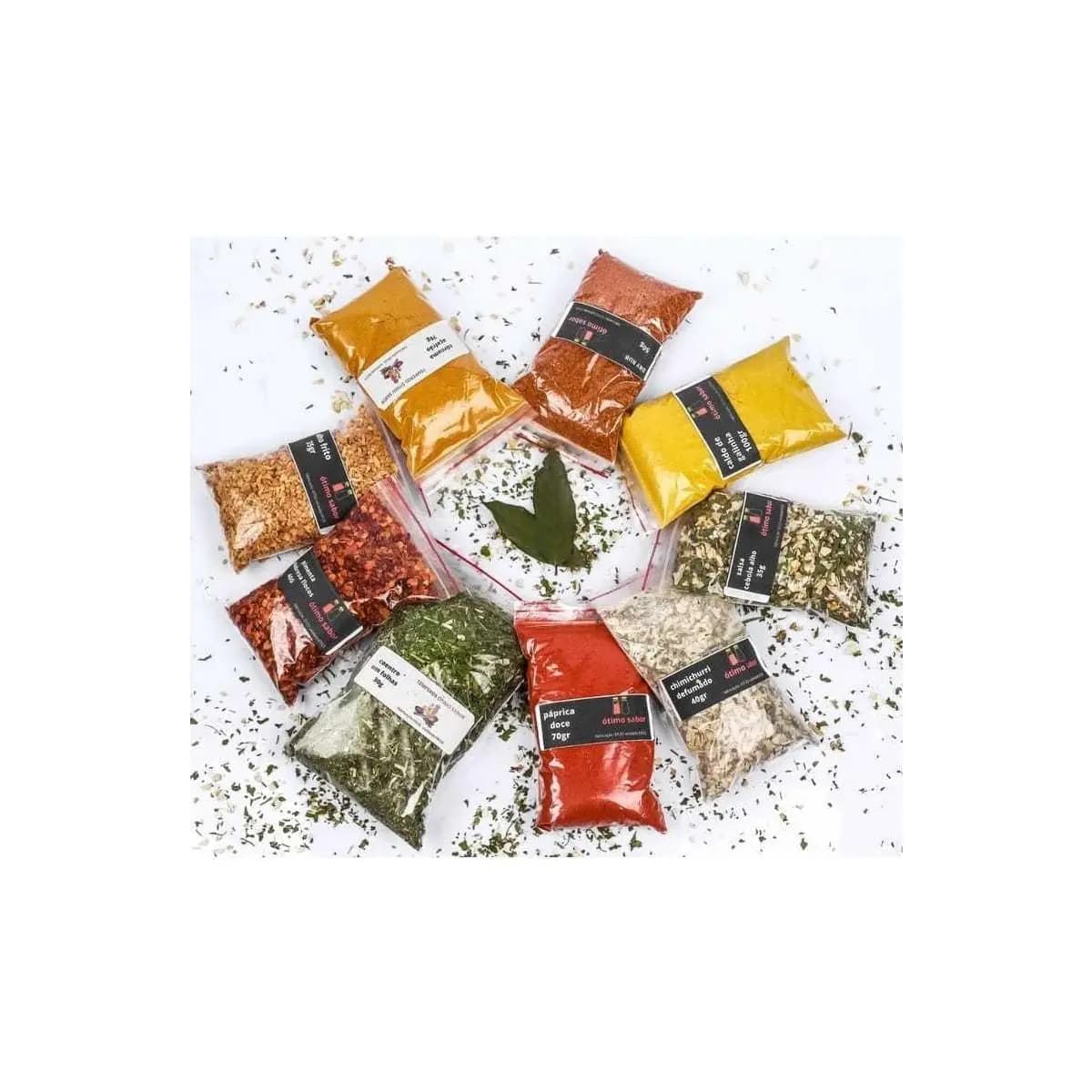 TEMPEROS E CONDIMENTOS KIT 20 UNIDADES NATURAIS SEM CONSERVANTES 50G CADA