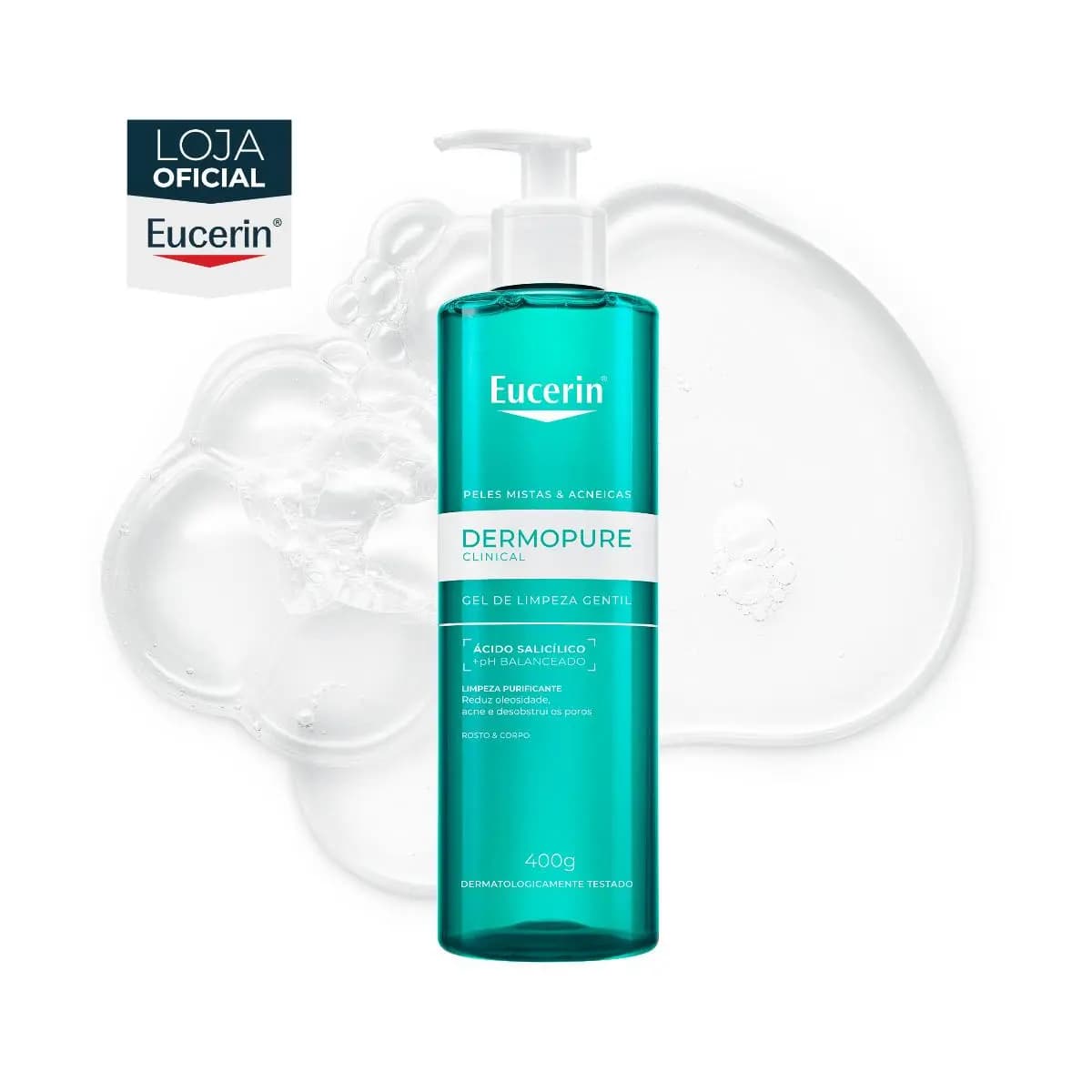 EUCERIN Gel de Limpeza Facial Antiacne Dermo Pure Gentil 400ml