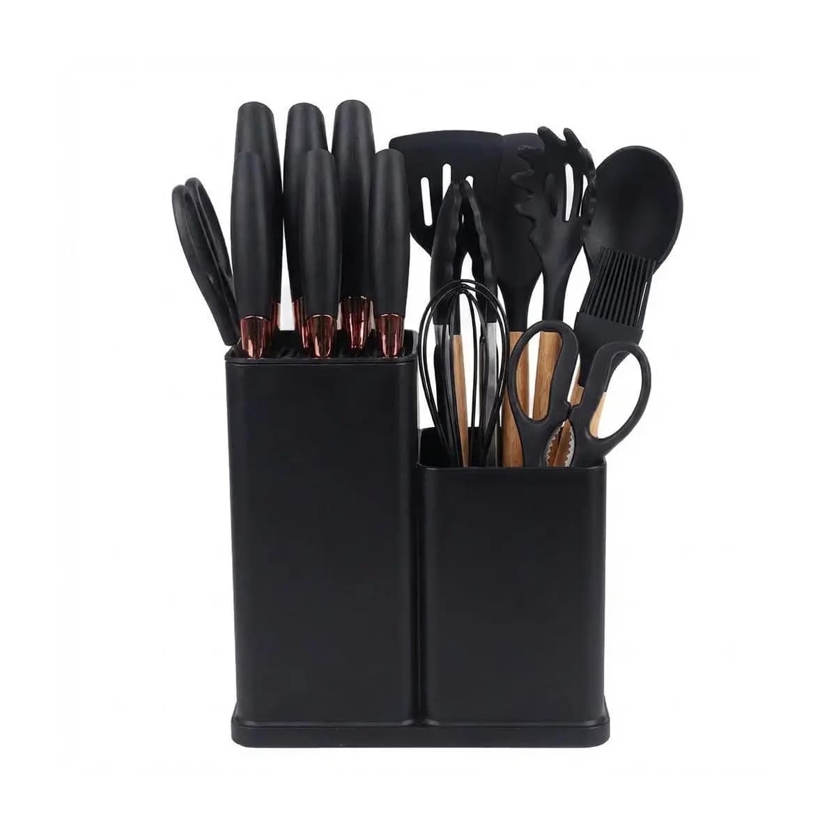 Conjunto Utensílios Cozinha 19 Peças Silicone Anti-aderente