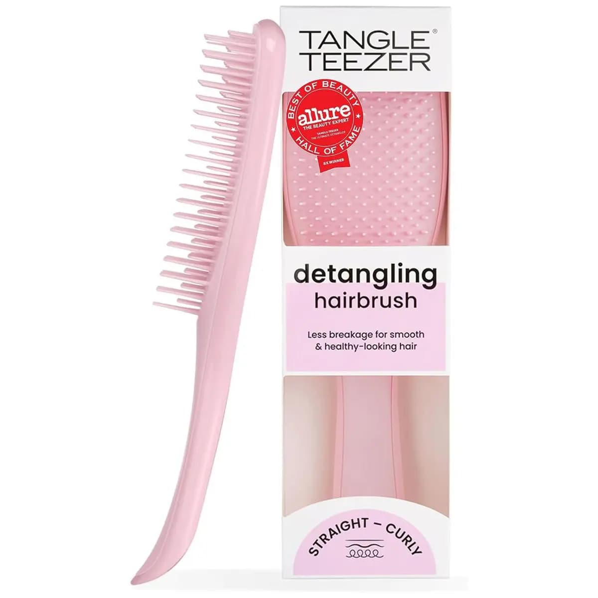 Tangle Teezer - Escova de cabelo desembaraçadora The Wet Detangler Millenial Pink para todos os tipos de cabelo, molhados. Cor: Rosa claro