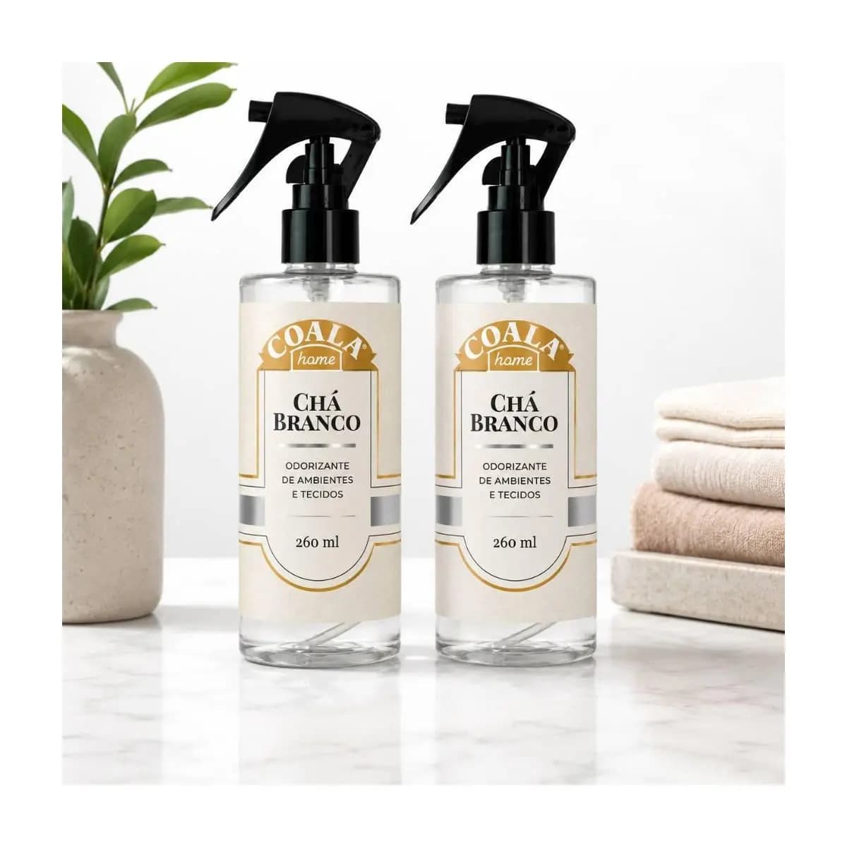 Coala Odorizante de Ambientes e Tecidos Chá Branco 260ml - Fragrância Sofisticada e Frescor Prolongado
