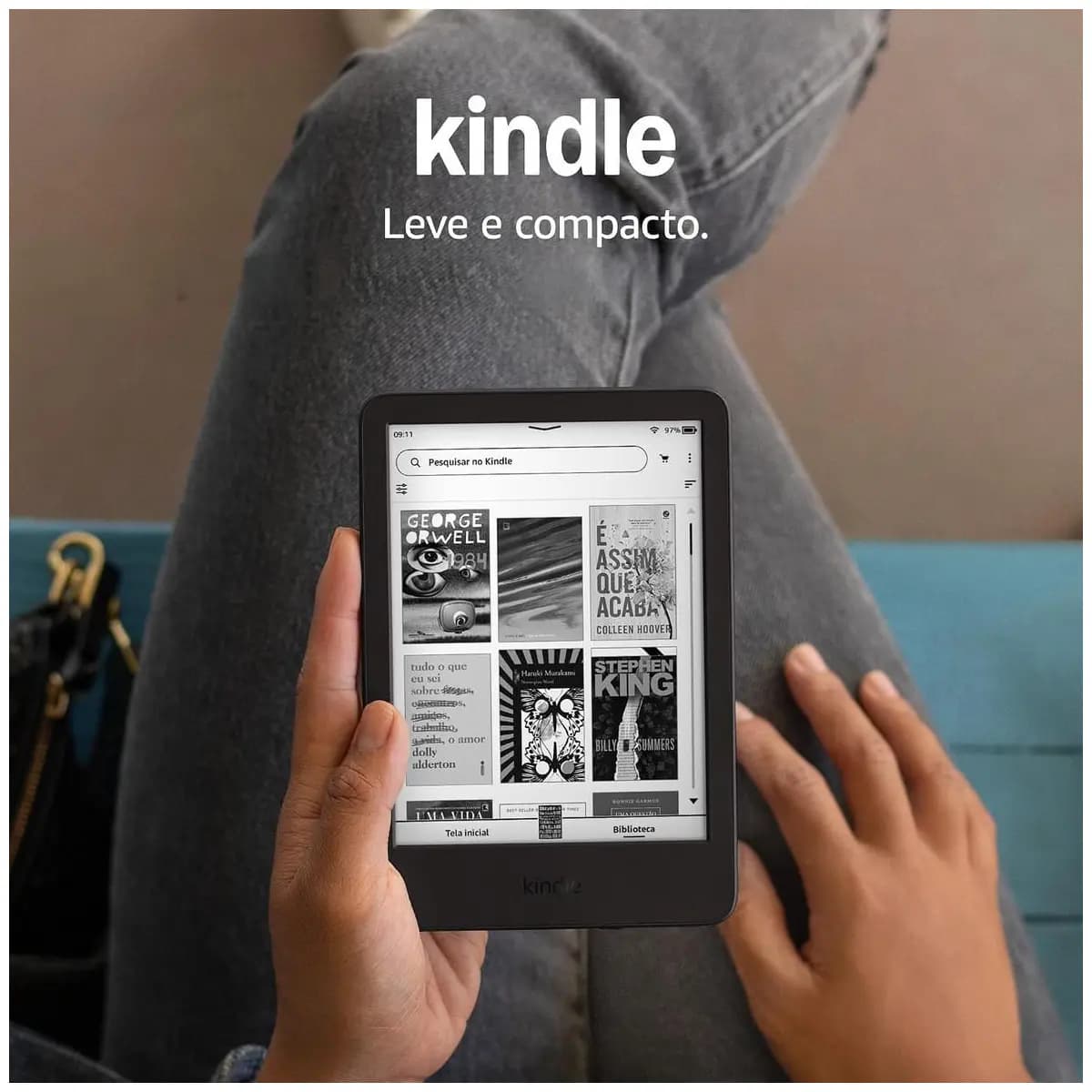 Kindle 16 GB (modelo 2024) - Leve e compacto, com tela antirreflexo, trocas de página rápidas, luz frontal ajustável e bateria de longa duração - Cor Preta