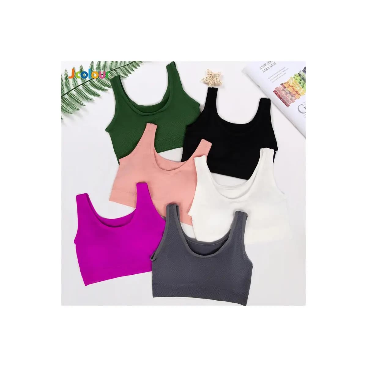 Jcolour Kit 3 Sutiã Esportivo Fitness Alto Impacto Sutiãs Primavera Verão Novo Estilo Sports