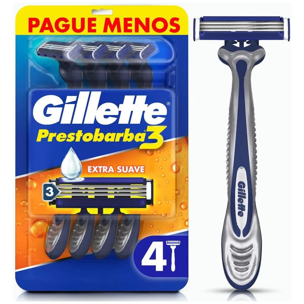 Aparelho de Barbear Descartável Gillette Prestobarba3 Leve 4 Pague 3