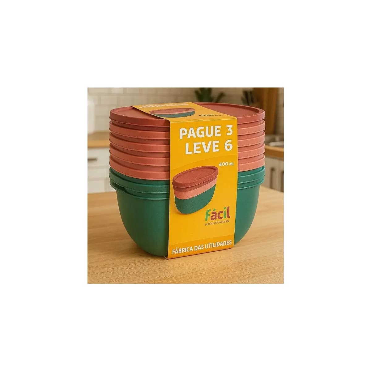 Kit 6 Potes Herméticos Plásticos | Pague 3 Leve 6 | Alta Qualidade para Organização de Cozinha