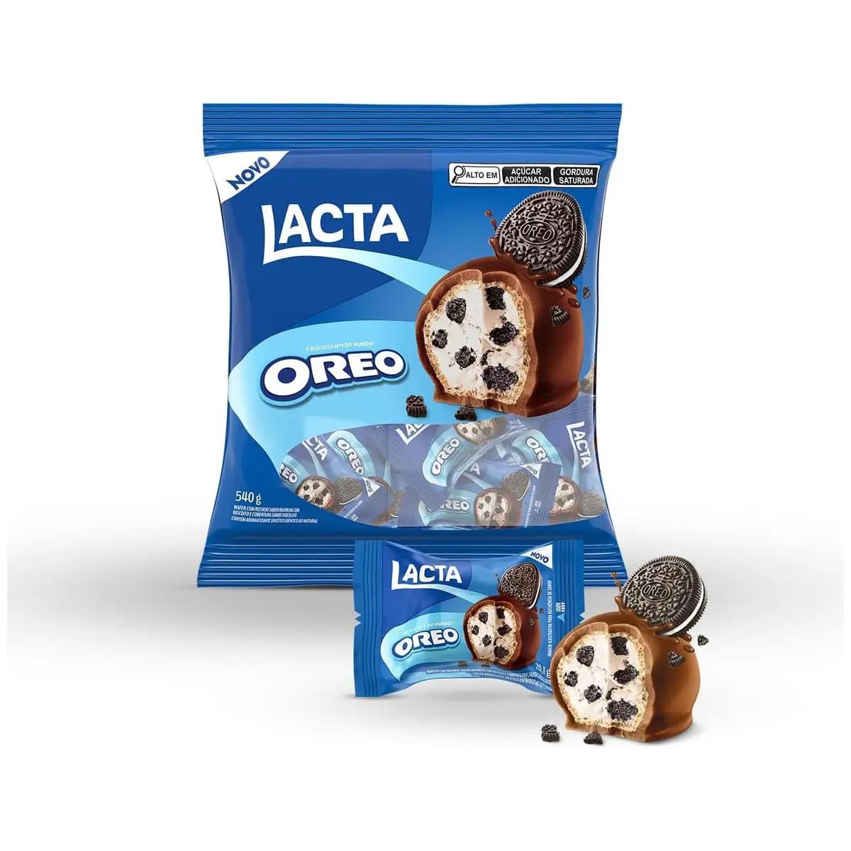 Lacta Oreo - Wafer Recheado Sabor Chocolate Pacote 540g
