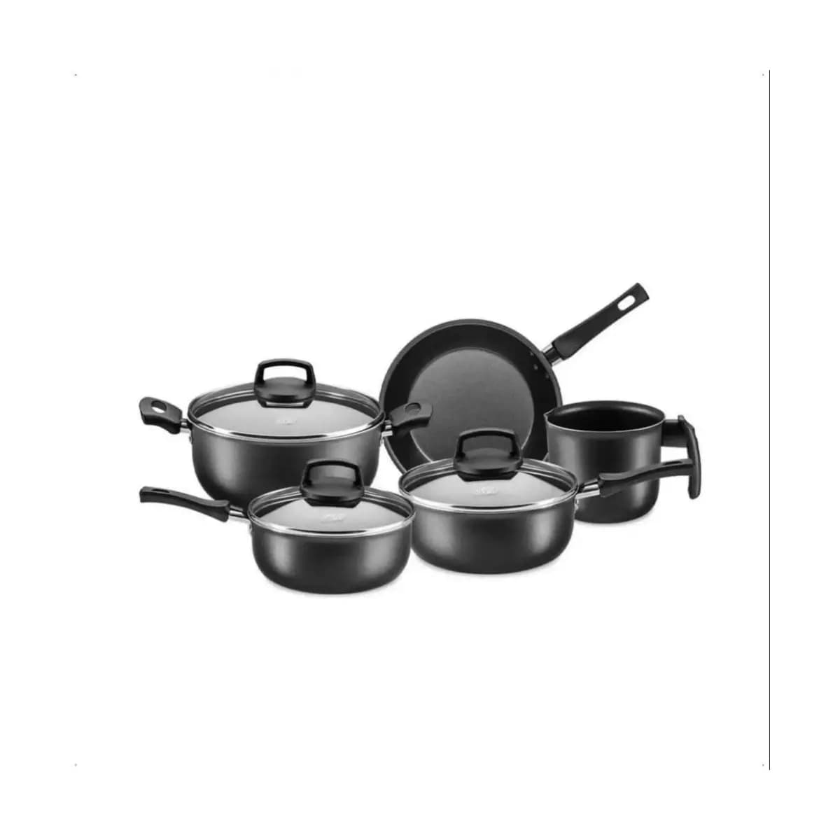 Conjunto de Panelas Antiaderente Safira Cristal 5 Peças Grafite MTA - 5670