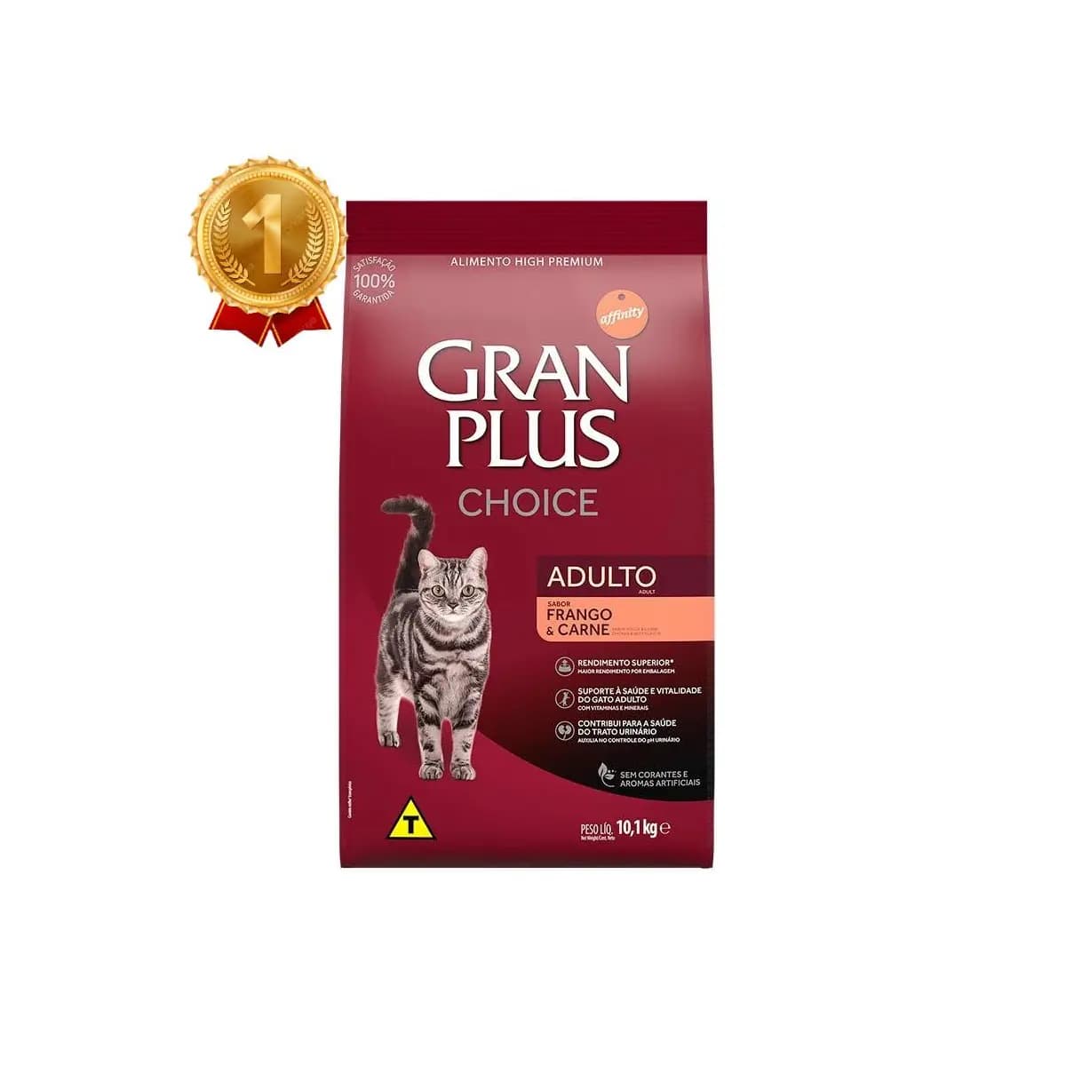 Ração GranPlus Choice Gatos Adultos Frango e Carne 10,1kg