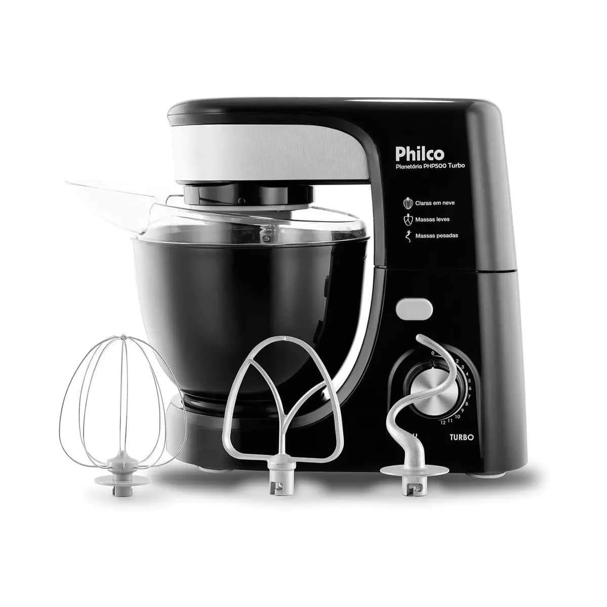 Batedeira Planetaria Philco Php500 Turbo - 127V - Preta