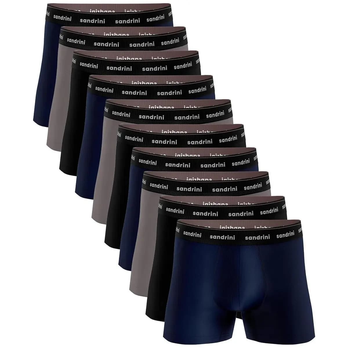 Kit 10 Cuecas Boxer Sandrini Masculinas Algodão Conforto