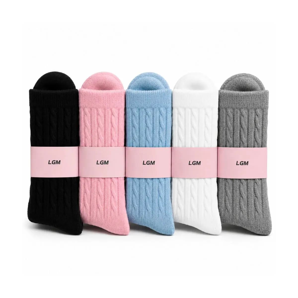 Kit 5 Pares Meias Femininas Algodão Academia LMG Confortável