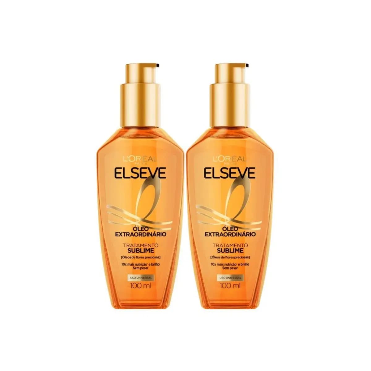 Kit Óleo Capilar Elseve L'Oréal Paris Óleo Extraordinário: Nutrição, Brilho - 2 Unidades