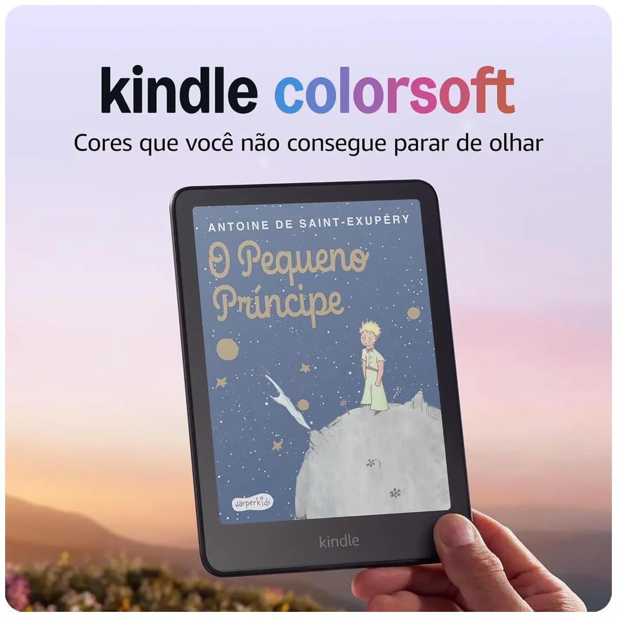 Apresentamos o Kindle Colorsoft (16 GB) - Com tela colorida e temperatura de luz ajustável - Cor Preta
