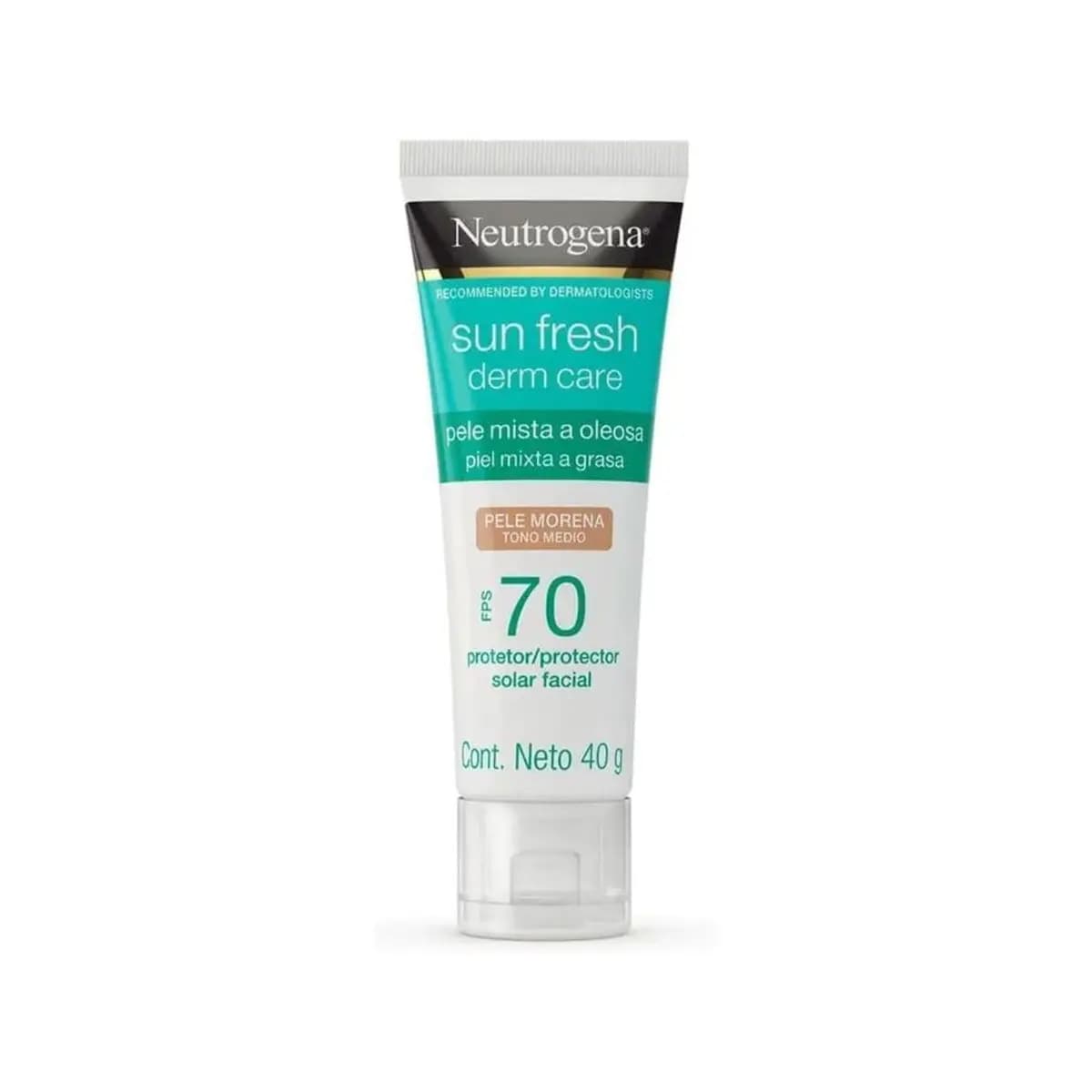 Neutrogena Sun Fresh Protetor Solar Facial Para Pele Oleosa Derm Care Pele Morena FPS 70,40g