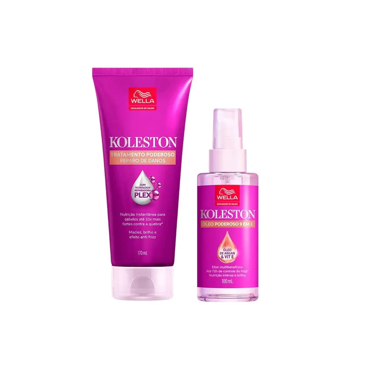 Kit Koleston Condicionador De Tratamento Neutra 170ml + Óleo Capilar Poderoso 9 em 1 100ml