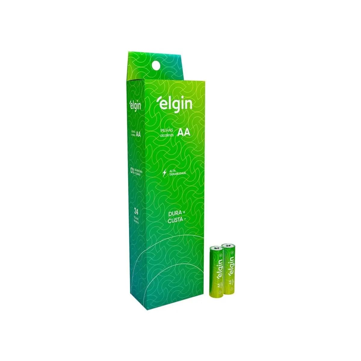Pilhas Alcalinas AA Elgin - Tubo com 24 unidades