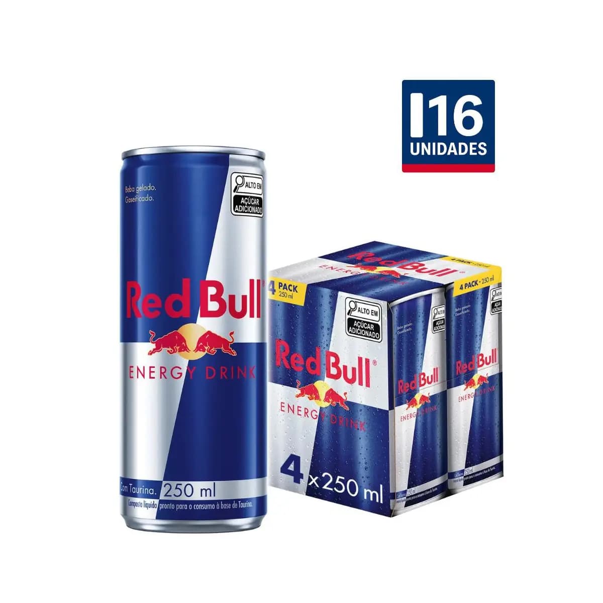 Kit com 16 Energético Red Bull cada 250ml